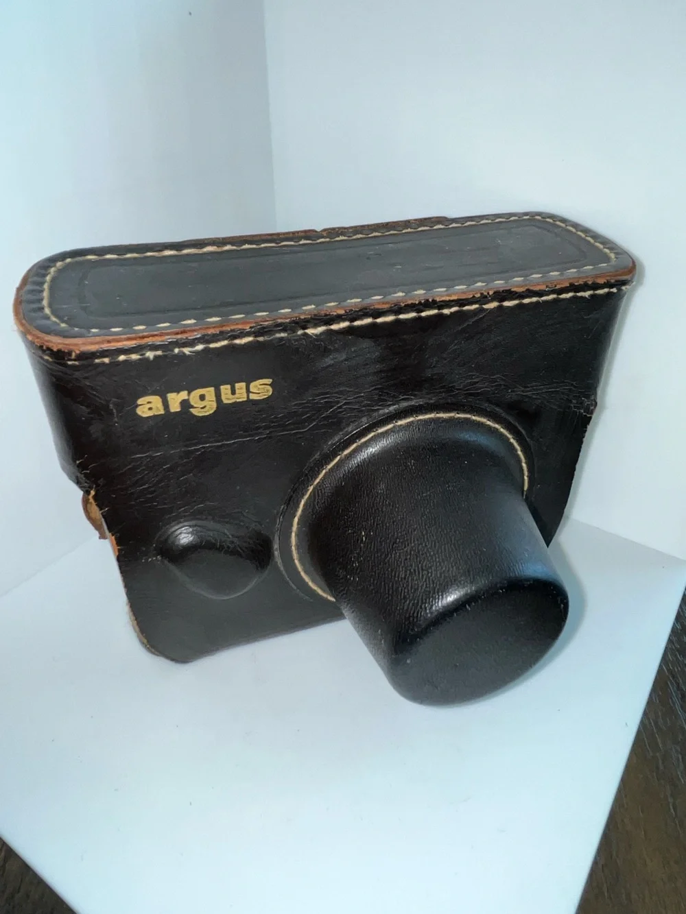 Argus Vintage Rangefinder Film Camera, Black: W/ Leather Case Included: Untested